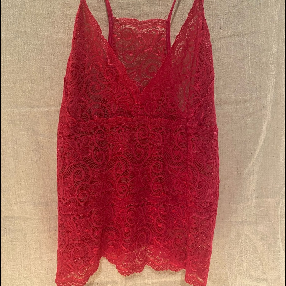 Hot pink lace top